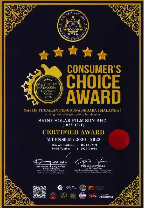 Majlis Tindakan Pengguna Negara (MTPN) — Consumer’s Choice Award — 5 Star